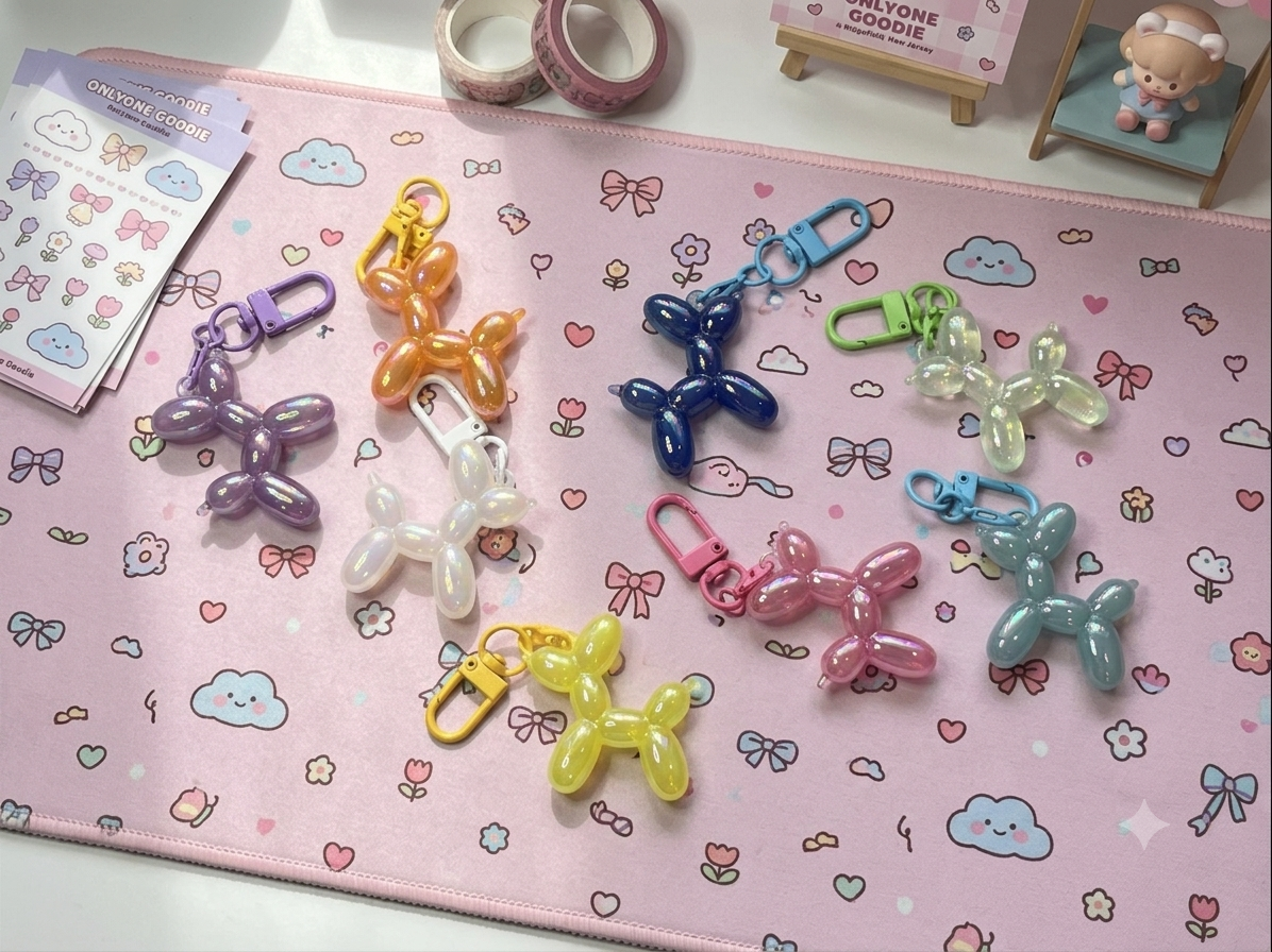 Balloon dog keychain